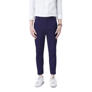 KASUAL Celana Chino Ankle Pants Slim Fit Navy