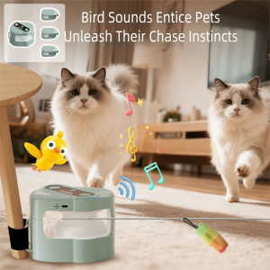 CRUSHES Automatic/Remote Cat Toys with Remote Con Adjustable Speed Simulated Interactive Hunting Cat Toy Cat Wheel Exerciser for Cats/Dogs