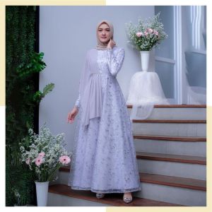 ALEENA Dress Kondangan Lamaran Wisuda Gamis brokat Modern Seragam bridesmaid terbaru ceruty babydoll