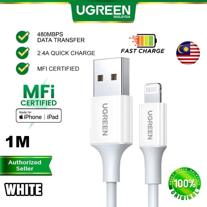 UGREEN MFi USB A To Lightning Cable Fast Charging QC Quick