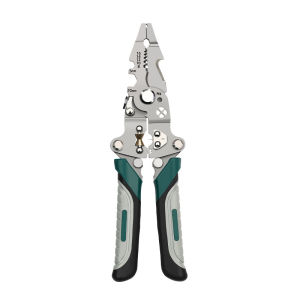 Gbest 18 in 1 Multifunctional Folding Wire Stripper Stripping Cable Cutting Plier Crimping Portable Electrician Tool Safety Lock Electrical Repair