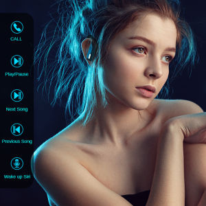 (NEW) Newmsnr Hanging Ear Wireless Earphone Noise Cancelling Bluetooth Earphones With Mic Hi-Fi Super Bass Headset IPX5 Waterproof Headphones Bluetooth5.0 Sport Wireless Earbuds For Samsung /Xiaomi/ Huawei /Oppo/Vivo etc