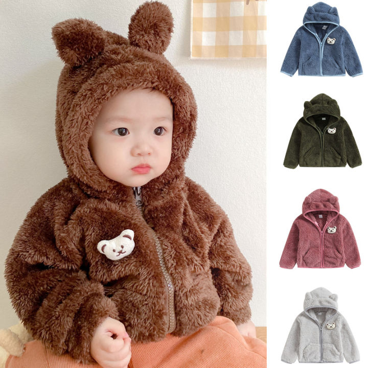 Teddy bear coat baby 2025 girl