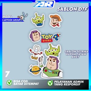 Sablon DTF PRINTING  Sablon Setrika  Motif Cartoon Group Momo dll