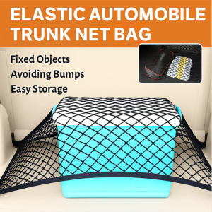 Car Trunk Net with Hooks Universal Nylon Luggage Fixed Net Elastic Car Storage Mesh Net Organizer Vehicle Supplies
