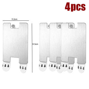 YESPERY 1/2/4 Pcs Photo Hanger Strong Adhesive Picture Frame Poster Holder Remove without Any Traces Stainless Steel Living Room Photo Wall Hooks
