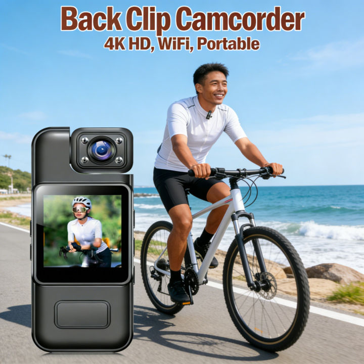 Action Camera Clip Camcorder Recorder Cycling Enforcement Law Portable Recorder WiFi Back HD 4K
