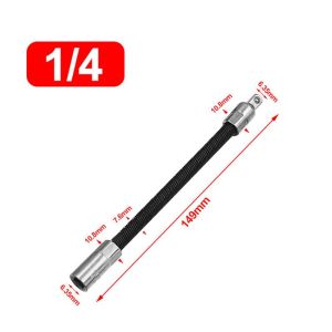 (Ready Stock)1/4 3/8 1/2 Electric Socket Wrench Spring Extension Rod Universal Flexible Shaft Fast Ratchet Wrench Connecting Rod