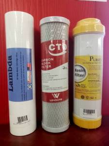 ไส้กรองน้ำดื่ม 10 นิ้ว 3 ขั้นตอนแรก PP คาบอน เรซิ้น ขนาด 10 นิ้ว มีหลายแบบให้เลือกสรร ไส้กรอง เครื่องกรองน้ำ ขนาด 10 นิ้ว