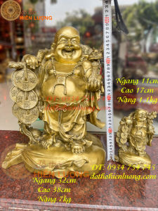 Tượng Di Lặc Như Ý Bằng Đồng Phong Cách Cổ Điển Cao 17cm Và 38cm - Trang Trí Nhà Cửa Độc Đáo
