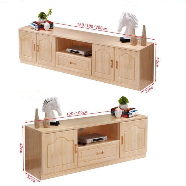 Free Shipping Solid Wood TV Cabinet Pine TV Stand Small Apartment ...