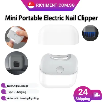 【✅SG Brand】RICHMENT M9 MINI Luxury Electric Nail Clipper Automatic Nail Trimmer Compact Size Low Noise Type-C Rechargeable for Adults & Children