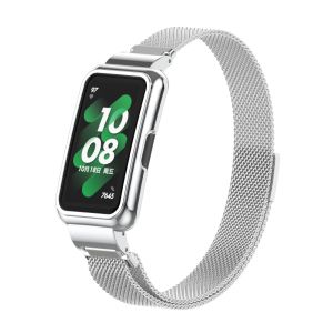 Dây đeo dành cho Huawei kim loại ban nhạc 7/6 nfc Pro Dây đeo thay thế dây đeo cổ tay danh dự ban nhạc 6/7 Dây đeo bằng thép không gỉ Milanese Vòng đeo tay đồng hồ kim loại phụ kiện [Hàng sẵn có]