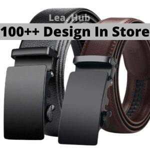 WITH VIDEO Mens Leather Belt Automatic Buckle Classy Black SeriesSuitable Formal Wear Tali Pinggang Lelaki Kulit Halal (Can purchase Box) [Msia Stock]
