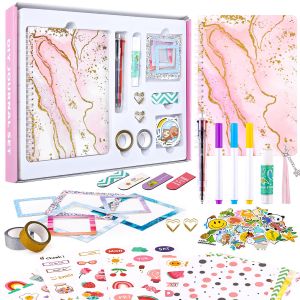 DIY Journal Set for Girls Great Birthday Gifts for Ages 6-14 Year Old Girls Art & Crafts Stuff for Teen Kids Scrapbook & Diary Supplies Set