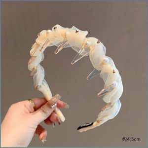 สร้อยหยักผม ไข่มุก หรูหราเบาๆ สะดวกสบาย ทรงผมคงที่ ตาข่าย ชีวิตประจําวัน เน้นภาพลักษณ์ส่วนตัว