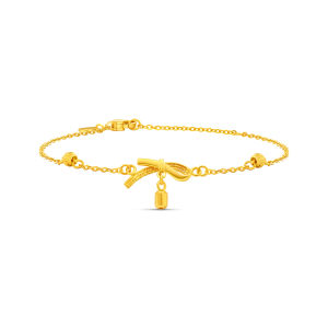 CHOW TAI FOOK 周大福 999 Pure Gold Ribbon Bow Bracelet - EOF1388