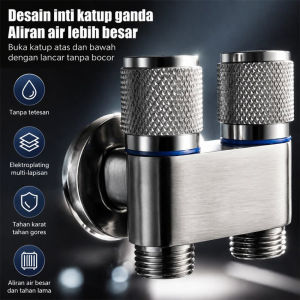 304 Stainless Steel 1/2" Spout Two Way Angle Valve MultiFunction Machine Water Faucet Valve Kitchen Bathroom Faucet Accessories
