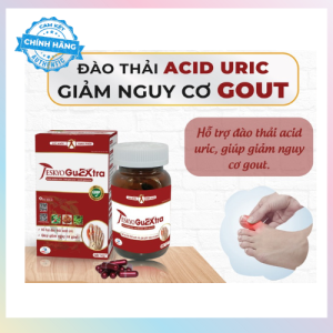 Jeskyo GuExtra Viên uống hỗ trợ điều trị Gout hỗ trợ đào thải acid uric Hộp 1 chai 60 viên