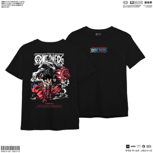 Kaos Anak Anime Laki Laki Usia 6-16 Tahun One Piece Monkey D Luffy Bahan Katun 30s