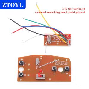 [COD] ZTOYL แผงรับสัญญาณเครื่องส่งสัญญาณสี่ช่องสัญญาณ2.4G แผงวงจรสำหรับรถ RC ชิ้นส่วนของเล่นโมดูลแผงวงจรคุณภาพสูง PCBA