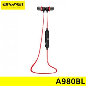 AWEI A980BL Wireless Sports Bluetooth V4.0 Noise Isolating Earphone with Volume Control
