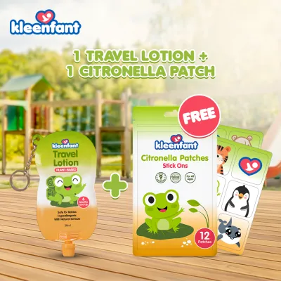 Kleenfant Buzz Away Citronella Travel Lotion Deet-Free Hypoallergenic Non-Greasy Safe & Gentle 30ml