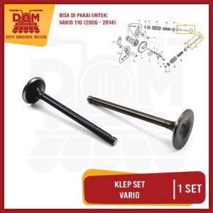Klep Set Vario Set Isi 2 (KNZ) Valve Set In Out Ex Payung Klep Honda Vario Karbu Vario Techno 110