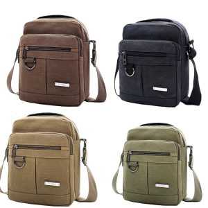 Thời trang nam vải Túi Đưa Thư Đeo Vai nhẹ túi đeo chéo nhỏ Satchel ví cho sinh viên và các chuyên gia