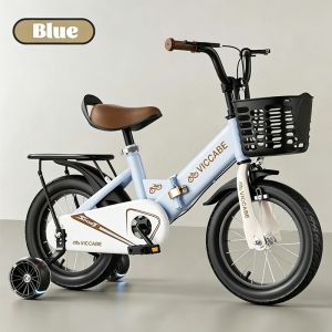 Kids Bicycle with Training Wheels and Basket Multifunctional Foldable Bike 12 Inch for Toddler and Kids Ages 2-9 Years