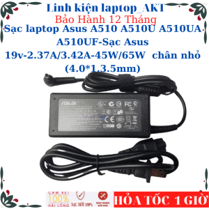 Sạc laptop Asus A510 A510U A510UA A510UF-Sạc Asus 19v-2.37A/3.42A-45W/65W vuông chữ nhật chân nhỏ (4.0*1.3.5mm)