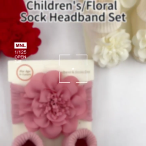 Bé Băng Đô Hoa & Bộ tất cho bé 0-1year mềm Băng đô co giãn nonslip vớ sàn phụ kiện cho bé