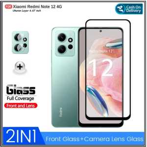 Paket 2in1 Tempered Glass Xiaomi Redmi Note 12 4G . 12 PRO 4G . 9S . 9 Pro 9 Pro Max Free Camera