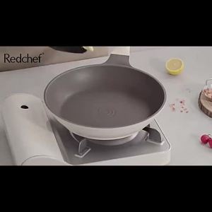 Redchef Nonstick Ti-Ceramic Frying Pan Wok with lid No PFAS& PTFE& PFOA Suitable for All Stoves