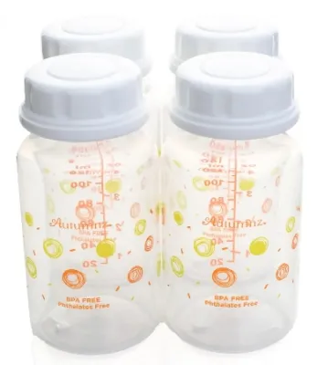Autumnz - PP Breastmilk Storage Bottles Breat milk storage bottles 5oz (4 packs) - Assorted Design