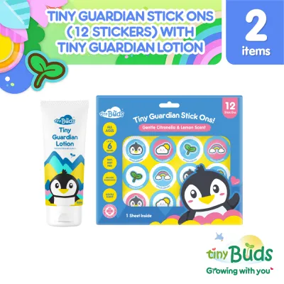 Tiny Buds Tiny Guardian Lotion 100g with Tiny Guardian Stick Ons (12s) | Gone Away Insect Repellent