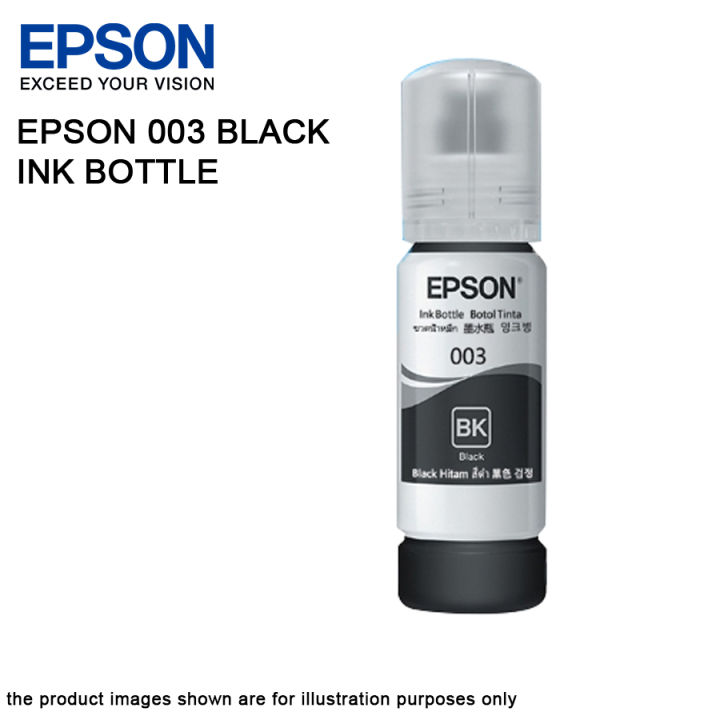 Epson 003 Ink Bottle Cmyk 65ml For Epson L1110l3100l3101l3110l3150l5190 Bulk Pack No 3110