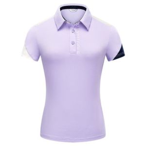 Summer Fashion Women Tshirt 2021 Polo Shirts Sport Leisure Golf T-Shirt Golf Short Sleeve Shirts Ladies Slim Breathable Tops Soft Anti-Sweat Golf Clothes