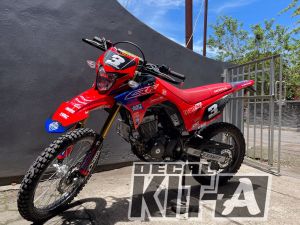 Decal Stiker CRF 150 L Custom Full Body Dekal Sticker Striping CRF 150 L Merah Hitam D-12-633 / D-I2-060