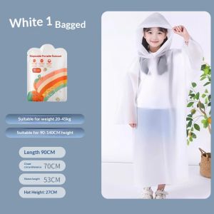 TUmama Trẻ em áo mưa dùng một lần một mảnh xách tay đầy đủ cơ thể chống nước chống Mưa Poncho dày cộng với kích thước học sinh trường áo mưa