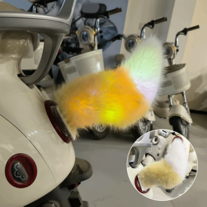 LANGJ Colorful Lights LED Electric Car Tail Collision Protection Motorized Wagging Moving Swinging Tail Accessory Novelty Rear End Ornament Wireless Electric Tail Device Electric Bicycle