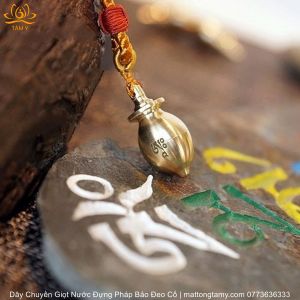 Dây Chuyền Giọt Nước Bằng Đồng Siêu Đẹp Đựng Pháp Bảo Đeo Cổ