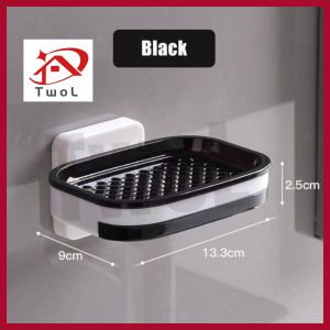 TwoL Bathroom Accessories Drainable SoapDish For Bathroom Portable Soap Holder Wall Storage Rack Organizer
