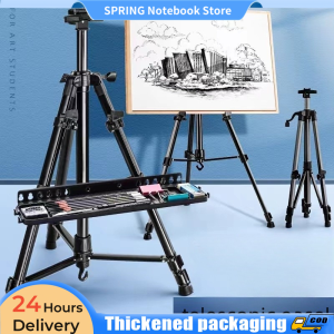 Thick Aluminum Stand Mini Easel Folding Adjustable Telescopic Painting Display Stand Art Supplies Wholesale Notebook Spring School Supplies