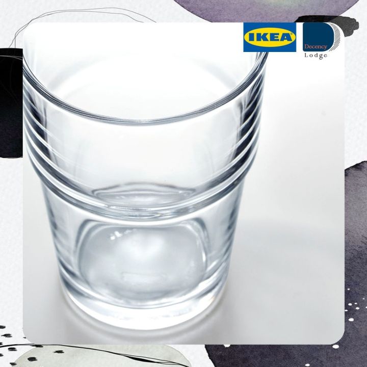 PIECES IKEA WATER GLASS REKO CLEAR GLASS TABLEWARE DINNEWARE