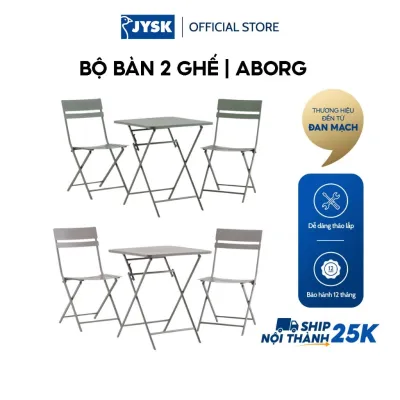 Bộ bàn 2 ghế | JYSK ABORG | thép | nhiều màu | R60xD60xC71cm