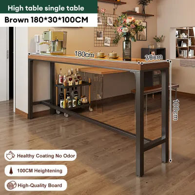 High table Bar table Long table 140/160/180CM Narrow Table Set With Chair