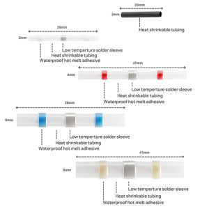 Johor 800Pcs Solder Seal Wire Connectors Kit Heat Shrink Butt Electrical Wire Terminal