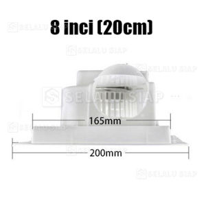 eksos penyedot panas kamar Exhaust Fan 20cm 25 cm 28.5cm 8 inch 10 Inch / 8" 10" Ceiling Plafon Exhaust Sirroco Ventilang Fan Hexos- Putih