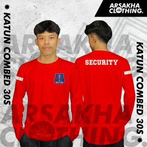 Kaos Lengan Panjang Security V2 Terbaru Satpam Distro Baju Distro Katun Combed 30s by Arsakha Clothing
